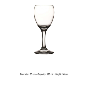 Verre à vin impérial 20 cl Pasabahce H 16 cm Ø 6,5 cm - Product Image 3