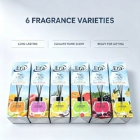 Diffuseur de parfum à rose 150 ml en verre transparent, vaporisation naturelle, bâtonnets en rotin noir, arôme longue durée, pour voiture