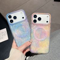 Coque de style INS pour iPhone 17 Pro Max 16, motif marbré perlé dégradé, compatible avec iPhone 13 Pro Max 15