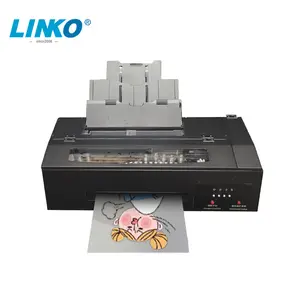 Linkou Dimodifikasi L1800 DTF Printer CMYK dan Putih Printer untuk Film PET dan Panas Mencair Bubuk Panas Tekan Printer