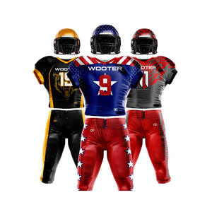 Maillot de football américain professionnel de haute qualité 100% polyester à manches courtes imprimé sur mesure - Product Image 3