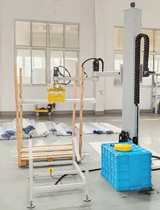 China Automatic Palletizer Robot Single Column Palletizer For Bottles And Cartons Packs And Bottles
