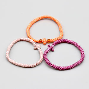 그리스 정통기도 로프 Komboskini 45 + 5 매듭 실 손 밧줄 그리스 십자가기도 밧줄 손 팔찌 - Product Image 5