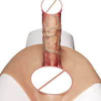 Culotte avec gode réaliste en silicone pour adultes avec sangle, jouet sexuel en silicone liquide souple pour couples, pénis de grande taille en peluche