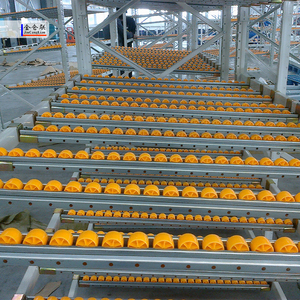 Factory Efficient Auto Gravity Roller Pusher Rack Sliding <b>Shelf</b> Aluminum Gravitational Carton Flow Racks - Product Image 2