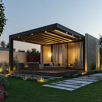 Pergola électrique à lames orientables en alliage d'aluminium durable toutes saisons, finition thermolaquée, pour balcon et terrasse, fournie par le fabricant
