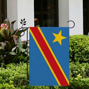 Bandera <span class=keywords><strong>de</strong></span> la República Democrática del Congo para Exteriores, Material <span class=keywords><strong>de</strong></span> Lino <span class=keywords><strong>de</strong></span> Alta Calidad, 12*18 Pulgadas, Más Estilos para Elegir - Product Image 4