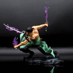 Figurina Anime <span class=keywords><strong>One</strong></span> <span class=keywords><strong>Piece</strong></span> Zoro in Vendita, Modellino Personaggio, Giocattolo Ornamentale, Action <span class=keywords><strong>Figure</strong></span> Anime - Product Image 2