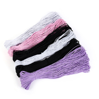 Emballage cadeau de couleur personnalisée, accessoires vestimentaires, bande élastique ronde de 2 mm, tricotée en polyester/latex, écologique