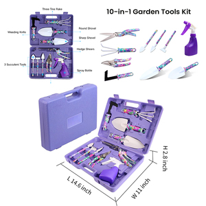 Trowel Rake weeder pruner Shears phun vườn dụng cụ cầm tay với trường hợp thực hiện công cụ làm vườn - Product Image 3