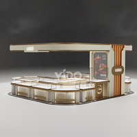 Présentoir de bijoux doré moderne de luxe haut de gamme vitrines armoires de comptoir de bijouterie modernes pour la décoration intérieure