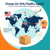 Services d'expédition bon marché par avion DHL/FedEx de Chine vers les États-Unis, l'Italie, la Malaisie – Agent transitaire et logistique