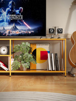 Étagère de rangement simple sur pied, meuble TV mural de salon en fer forgé antique avec étagère de présentation aux couleurs contrastées
