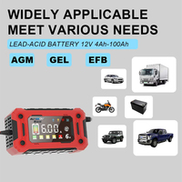 Chargeur de batterie portable professionnel 6A 12V pour voiture et moto, entretien automatique intelligent, service OEM