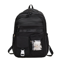 Sac à dos scolaire mignon en nylon pour adolescentes, multi-poches, grande capacité, léger, pour voyages, étudiants, ordinateur portable et livres