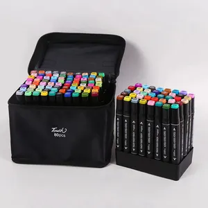 Alcohol Based Markers Set,Professional Cheap Dual Tip Brush&Broad