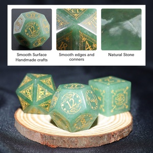 <span class=keywords><strong>Xi</strong></span> <span class=keywords><strong>Ping</strong></span> Juegos de mesa Dados Mazmorras y dragones Piedra natural Piedra preciosa DND RPG Dados 16mm-24mm Juego verde a granel - Product Image 3