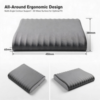 Coussin de chaise en mousse à mémoire de forme à motif ondulé, coussin de siège ergonomique 3D pour soulager les maux de dos, housse lavable, logo personnalisé, vente en gros