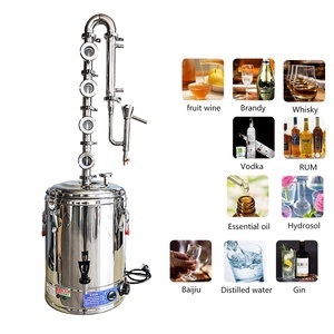Distillatore Elettrico per Alcol in Acciaio Inox da 15L-25L-33L-50L-70L Distillatore per Brandy con Colonna a 4 Strati con Nucleo in Rame - Product Image 1