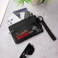 Portefeuille multifonctionnel, sac à main, pochette EDC, porte-passeport, porte-monnaie, sac de voyage, porte-cartes de crédit, organiseur de billets