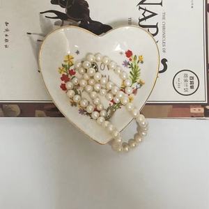 Hot Selling <strong>Ceramic</strong> Heart-Shaped <strong>Jewelry</strong> Tray Elegant <strong>Boxes</strong> for Mother's Day - Product Image 1