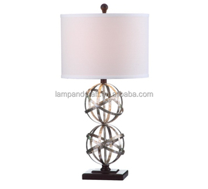 Iron LED Table <b>Lamp</b> With USB <b>Charging</b> Port, Nickel for USA and UK Middle East Market - Product Image 4