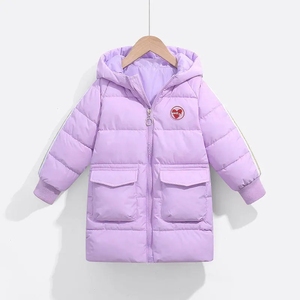 Vente en gros de doudounes <span class=keywords><strong>mi</strong></span>-longues pour enfants vêtements d'hiver avec décoration en plumes pour garçons et filles <span class=keywords><strong>saison</strong></span> d'automne - Product Image 5