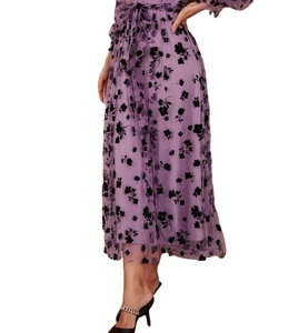 Trẻ giản dị khí chất thanh lịch eo cao màu vàng tím tươi gạc cao cấp - Product Image 5