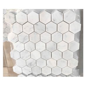 Vietnam Haute Qualité Carrare Blanc Poli Mosaïque Marbre avec Gris Veines Villa Salle De Bains Carrelage Exportation De Comme JSC - Product Image 1