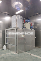Machine à glace en flocons 8T, machine à glace en flocons industrielle avec bac de stockage de glace, 8 tonnes par jour, machine à glace en acier inoxydable
