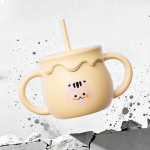 Tazza per Bambini in Silicone Alimentare Multicolore, Antigoccia, per Bere <span class=keywords><strong>Acqua</strong></span> e Mangiare - Product Image 5