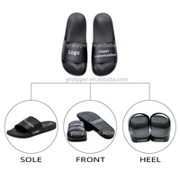 Claquettes de luxe personnalisées, sandales de marque pour les vacances, logo unisexe, OEM, noir et blanc, imprimées, chaussures de plage