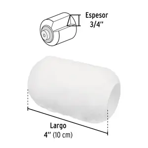 Scatola con 12 pezzi borsa con 1 peluche per mini rullo in poliestere 4'x3/4 ', Truper - Product Image 3