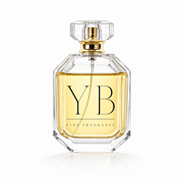 Flacon de parfum carré plat en verre épais de luxe vide, personnalisé en usine, avec boîte, 30ml 50ml 100ml