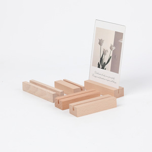 Base de Madera Personalizada para Tarjetas de Visita, Artesanía en Madera de Haya, Base Creativa de Madera - Product Image 4