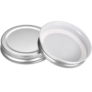 Universal 70mm 86mm Standard/Wide Mouth Round Metal Screwing Tinplate Lid for Glass Mason Beverage Jar