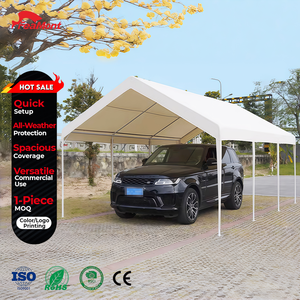 Toldo de Estacionamiento para Automóviles con Estructura Metálica para Todo Clima FEAMONT con Bolsa de Transporte para Entrada de Vehículos, Jardín y Gestión de Estacionamiento para Eventos - Product Image 1