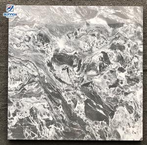 <span class=keywords><strong>Carreaux</strong></span> de sol en céramique vitrifiée aspect marbre, nouveau modèle, <span class=keywords><strong>double</strong></span> charge, 800*800 mm, fil d'or glacé - Product Image 3