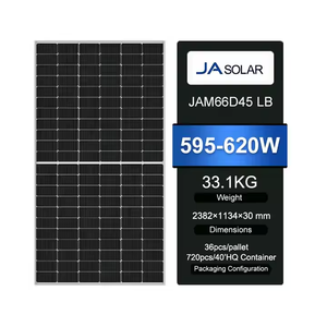 JAソーラーパネル600W JAM66D45 600Wソーラーパネル610W 620W 630W JA N型両面デュアルクラス太陽光発電パネル - Product Image 3