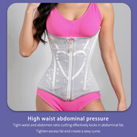 Corset amincissant et gainant pour femme avec fermeture éclair, haute compression, pour le fitness et le remodelage de la taille et de l'abdomen