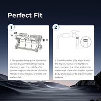 Filter Air Laut Multi-Tahap untuk Luar Ruangan, Sangat Mengurangi Rasa Tidak Sedap, Ideal untuk Kebun, Pemurni RV 0.2 Mikron
