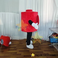 Funtoys-Bloc de construction de haute qualité-Costume de mascotte personnalisé-Cube en peluche-Briques-Mascotte Carnaval pour adulte