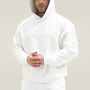 Người Đàn Ông Của Chất Lượng Cao 400gsm Lông Cừu Dày Hoodies Biểu Tượng Tùy Chỉnh Trọng Lượng Nặng Người Đàn Ông Của Mùa Đông Hoodies Phòng Tập Thể Dục Quá Khăn Người Đàn Ông Giản Dị Của Hoodies - Product Image 3