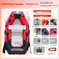 Bateau de pêche gonflable en tissu maillé PVC épaissi résistant à l'usure, pêche au leurre professionnelle, capacité de 7+ personnes, pliable