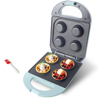 Aifa Double Waffle Bowl Maker en métal écologique blanc, 2 pièces, pour gaufres belges en quelques minutes, idéal pour servir des glaces et des fruits