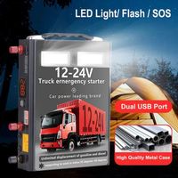 Starter lompat Mobil Truk 12 24 Volt, alat darurat Bank daya portabel 42000mah, Starter lompat baterai