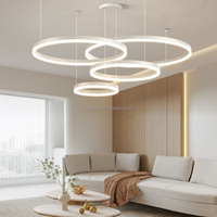 Profilé LED circulaire suspendu en aluminium personnalisable pour éclairage d'intérieur avec fonction de gradation