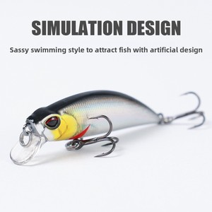 เหยื่อปลอมรูปปลาฉลามขนาดเล็ก 55 มม. 5 กรัม <span class=keywords><strong>สี</strong></span><span class=keywords><strong>ขาว</strong></span>และดำ ตัวเบ็ดเสริมแรง คิง รีนฟอร์ซ ฮุค เหยื่อแข็งพลาสติก - Product Image 2