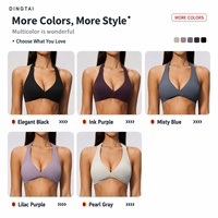 Ensemble de yoga 2 pièces pour femme, doux comme du beurre, respirant, grande taille, avec soutien-gorge de sport dos nu en V profond et pantalon évasé taille haute à effet ventre plat