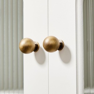 Poignée de tiroir en laiton, style rétro, couleur crème, bronze jaune, motif coquillage chinois, à trou unique, pour armoire et porte de placard - Product Image 2